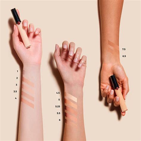 giorgio armani power fabric concealer swatches|armani power fabric.